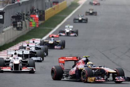 Jaime Alguersuari, en un momento de la carrera.