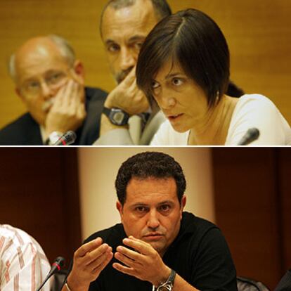 Marisa Gracia, directora-gerente de FGV, arriba, ayer por la tarde durante su comparecencia ante la comisin. En la imagen inferior, Roberto Navarro, representante sindical por UGT, que intervino por la ma?ana.