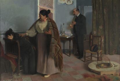 'La bestia humana', pintado por Antonio Fillol en 1897, incluido en la exposición de 'Invitadas'.