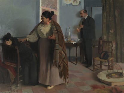 'La bestia humana', pintado por Antonio Fillol en 1897, incluido en la exposición de 'Invitadas'.