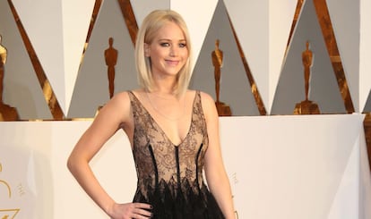 Jennifer Lawrence en la ceremonia de los Oscar 2016.