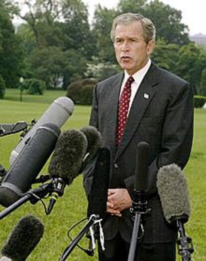 Bush al anunciar de su plan de reducción de armas nucleares.