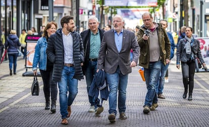 El líder de socialdemócratas europeos, Frans Timmermans, el domingo en Heerlen (Holanda).