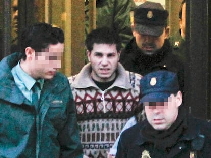 Rafael G. F., alias El Rafita, a su salida de los juzgados de plaza de Castilla, en Madrid, en 2010.
