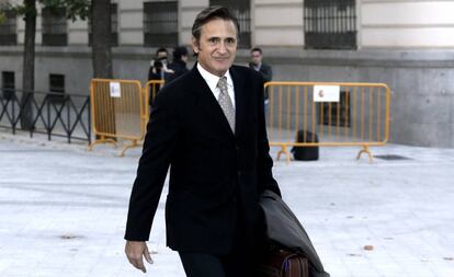 Josep Pujol Ferrusola, en noviembre de 2015, acude a declarar como imputado a la Audiencia Nacional.