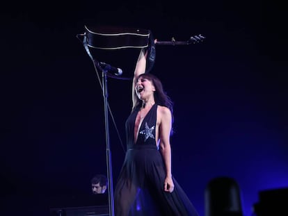 Eva Amaral durante el concierto en Madrid anoche,