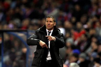 Diego Simeone, durante un partido de esta temporada.