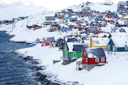 Vista de Nuuk, capital de Groenlandia.