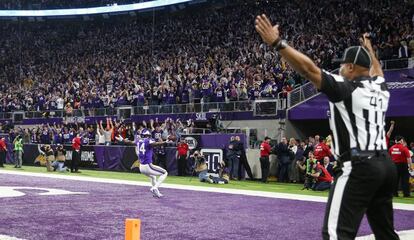 Momento em que Stefon Diggs dá a vitória ao Minnesota Vikings proporcionou um dos picos de audiência da temporada na TV paga.