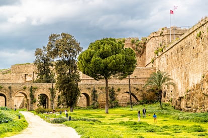 Vistas de las murallas de Gazimagusa (Famagusta), en la República Turca del Norte de Chipre.