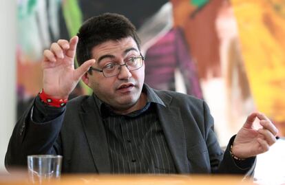 El concejal Carlos Sánchez Mato, durante la entrevista el pasado viernes.