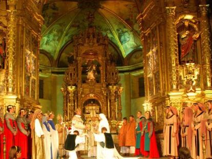 Representación del Cronicón de Oña (Burgos), en la iglesia abacial de San Salvador.