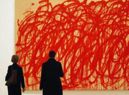 Exposición del artista Cy Twombly en el Museo Guggenheim Bilbao.