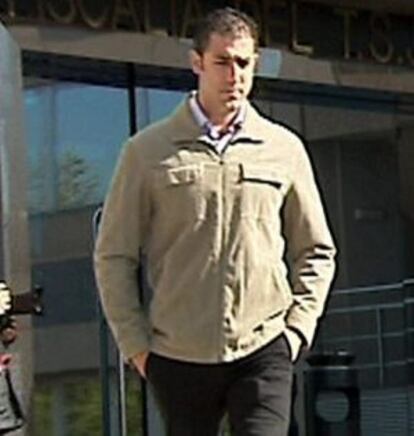 Sergio A.P., de 28 años, a su salida de la Audiencia Provincial de Madrid.