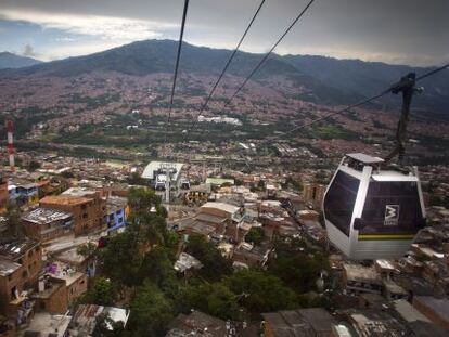 El metrocable de Medell&iacute;n.