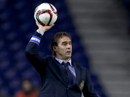 Julen Lopetegui, en el estadio Dragao