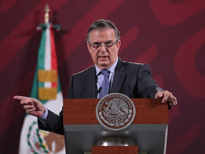 Marcelo Ebrard, durante una conferencia matutina de Presidencia, el pasado 12 de mayo.
