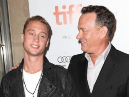 Tom Hanks, amb el seu fill Chet Haze.