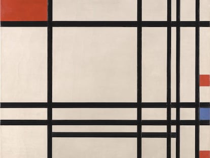 El cuadro 'Abstraction' (1939-42), de Piet Mondrian, conservado en el Kimbell Art Museum.