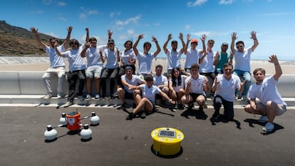 Alumnos del CIFP Virgen de las Nieves, en la isla de La Palma.