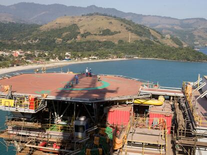 A Petrobras platform near Rio de Janeiro, Brazil.