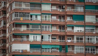 Un bloque de pisos en Barcelona. 