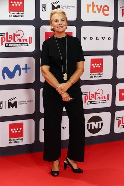 La actriz Elena Irureta llega a la VIII Edición de los Premios Platino, en Madrid.