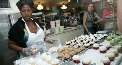 'Cupcakes' en la Magnolia Bakery del Rockefeller Center, en Nueva York.