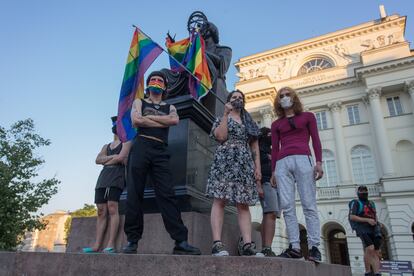 Manifestación por los derechos LGTBI en Varsovia.