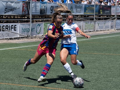 Egatesa Pisco ante Lieke Martens, en el Granadilla-Barcelona.