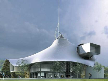 Maqueta del edificio que el Pompidou construirá en Metz