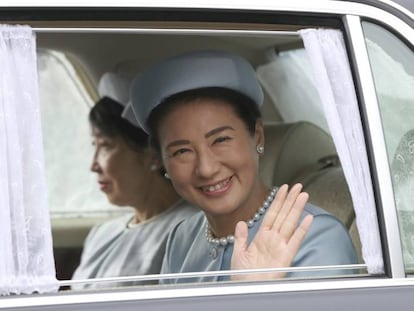 La Princesa Masako a su llegada al Palacio Imperial el día de su 55 cumpleaños.