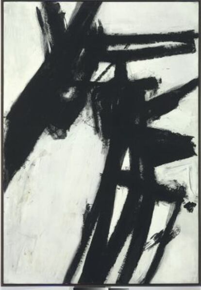 'Sin título', de Franz Kline, obra que fue vendida por 40,4 millones de dólares,cifra récord alcanzada por la obra de este pintor.