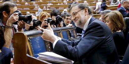 Mariano Rajoy, en el Congreso, en el debate sobre el estado de la nación.