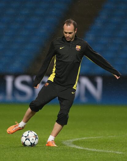 Iniesta en el Etihad Stadium 