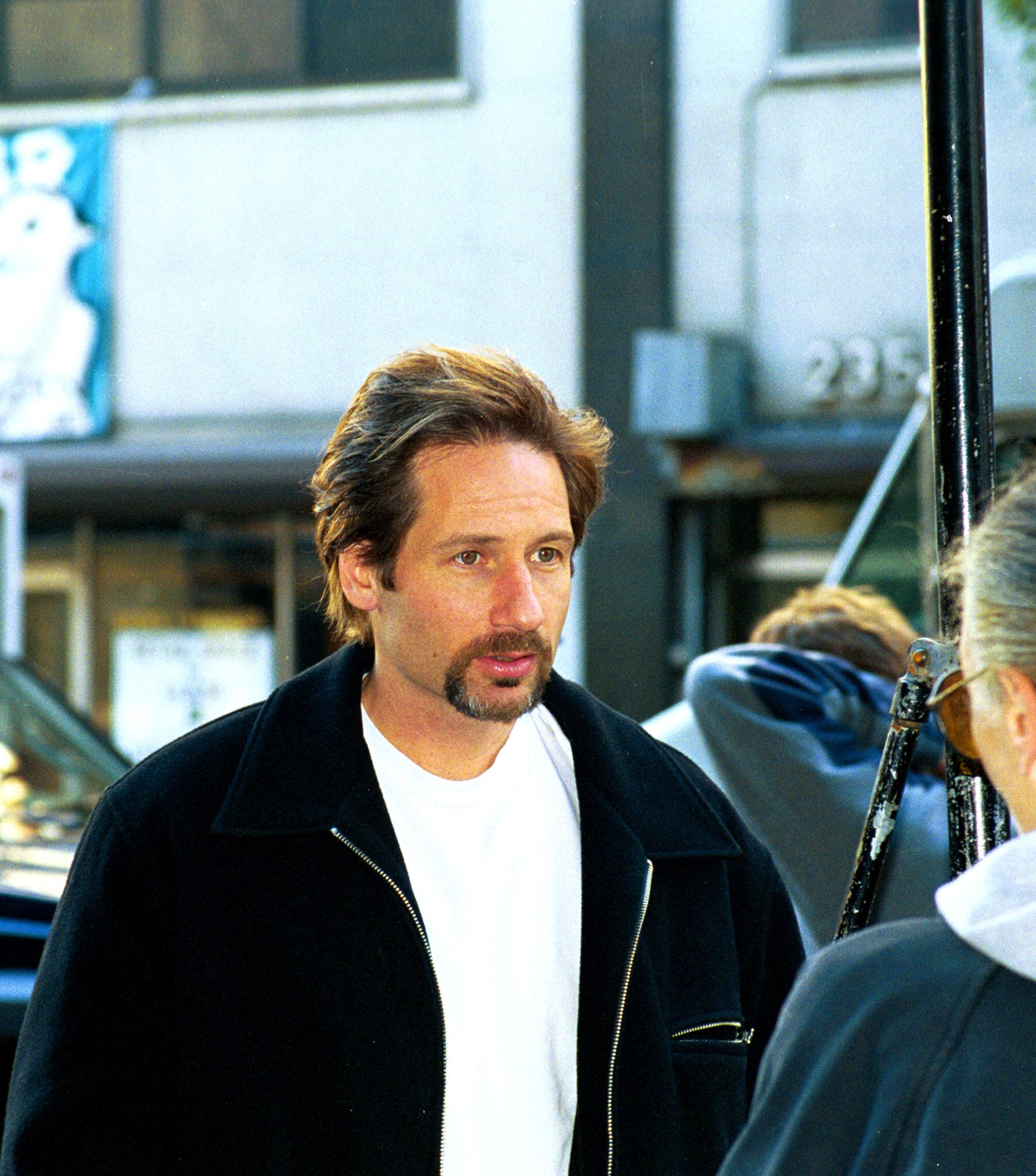 David Duchovny durante un rodaje en Nueva York en 2003.