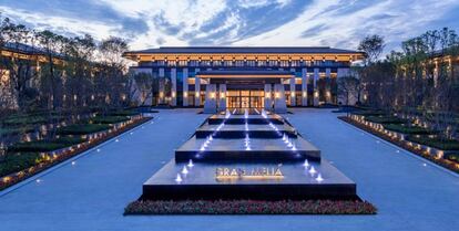 Entrada del Gran Meliá Chengdu, inaugurado el pasado 25 de septiembre.
 