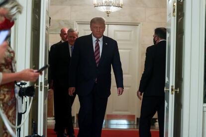 El presidente de Estados Unidos, Donald Trump, en la Casa Blanca.