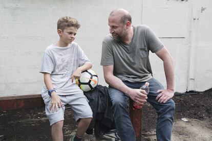 Maleaume Paquin y François Damiens, en el filme.