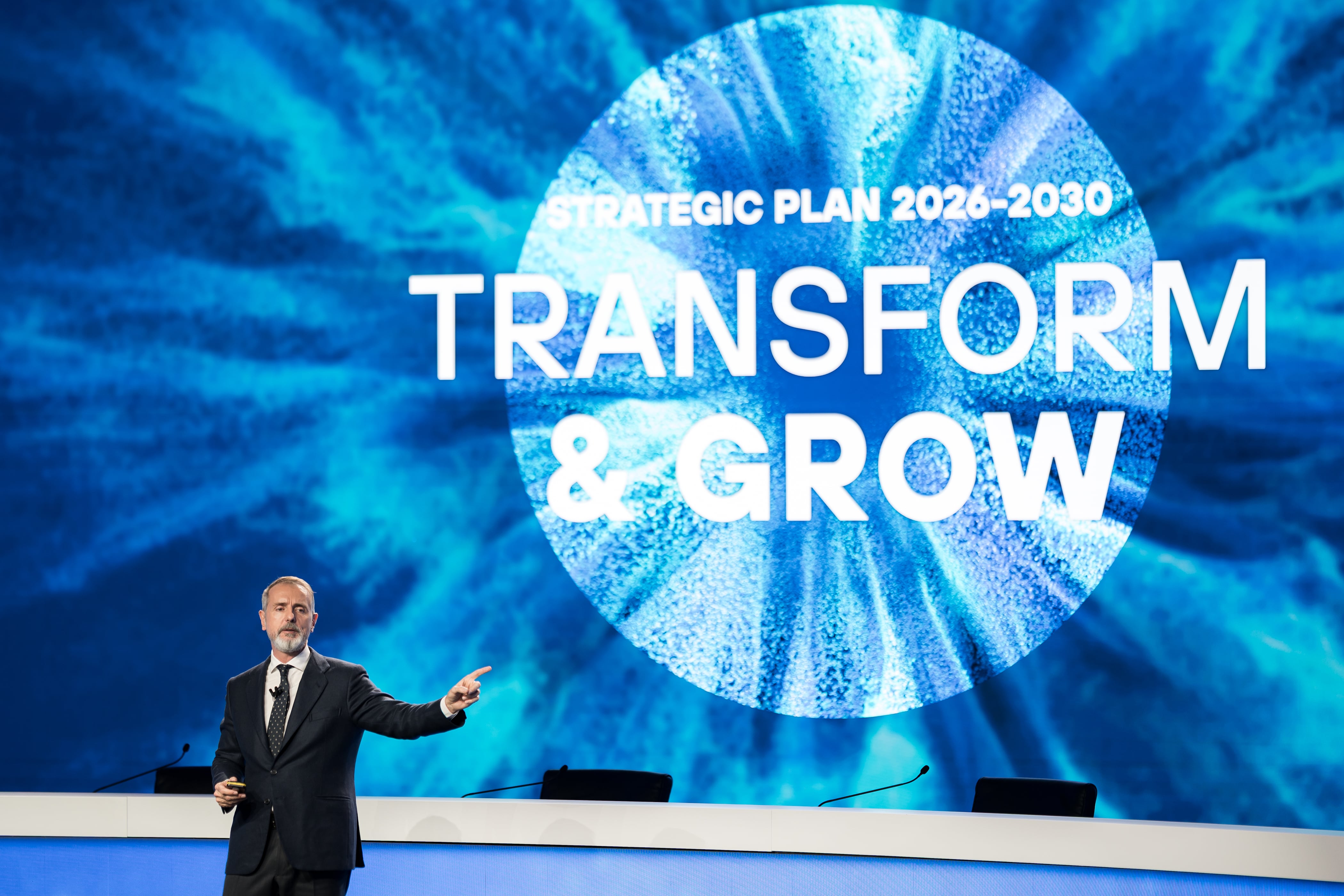 Marc Murtra, en la presentación del nuevo plan estratégico de Telefónica, este martes, en Madrid.