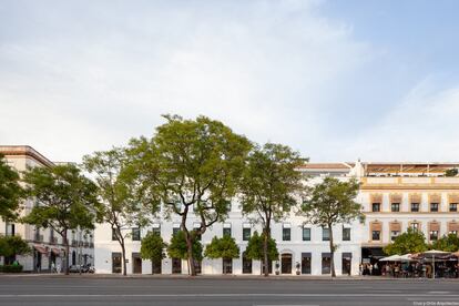 El Hotel Kivir de Sevilla se proyectó en dos bloques de viviendas del siglo XIX situadas junto al río Guadalquivir, que aprovecha para incorporar un sistema de condensación por agua. |