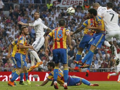 Pepe hace el 1-2, en el Bernabéu.