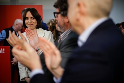 La secretaria general del PSPV-PSOE, Diana Morant, a su llegada a la reunión de la Comisión Ejecutiva Nacional (CEN) del partido.