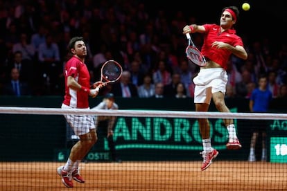 Federer remata ante Wawrinka.