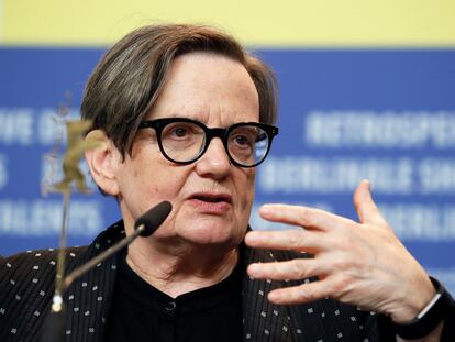 Agnieszka Holland, durante la promoción de 'Charlatan' en la Berlinale, el pasado febrero.