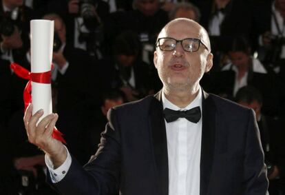 Juanjo Giménez, con la Palma de Oro al mejor corto.