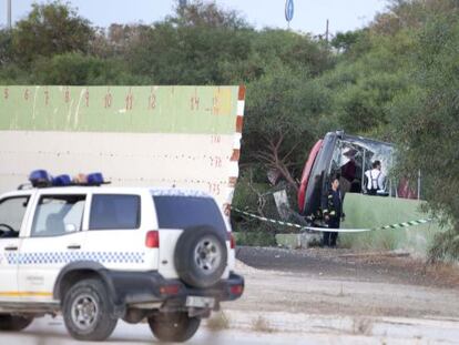 Estado en que ha quedado el autob&uacute;s accidentado en Alicante.