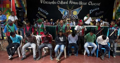 Los guerrilleros de las FARC acusados de asesinato.