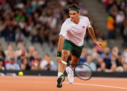 Federer, hace dos años durante una exhibición benéfica en Sudáfrica.