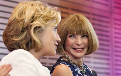 Hillary Clinton y, a la derecha, Anna Wintour, en julio de 2013.